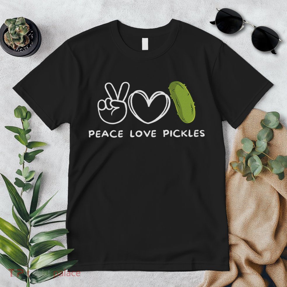 Peace, Love Pickles Retro Pickles Lover Food Lover Premium T-Shirt