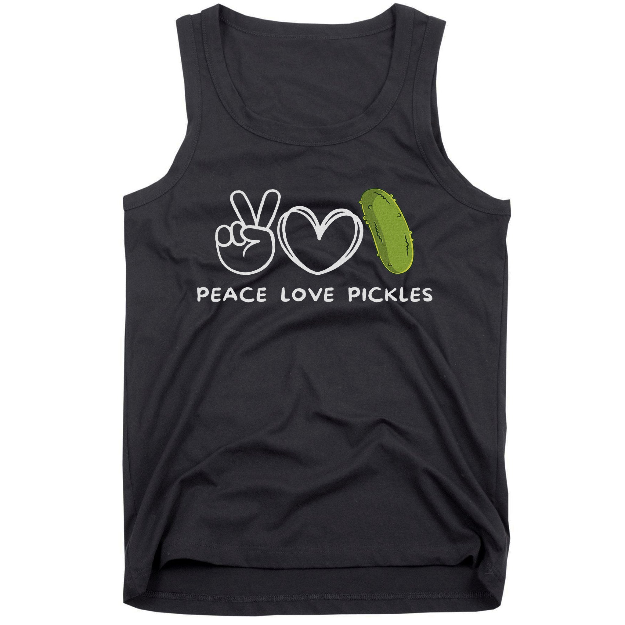 Peace, Love Pickles Retro Pickles Lover Food Lover Tank Top