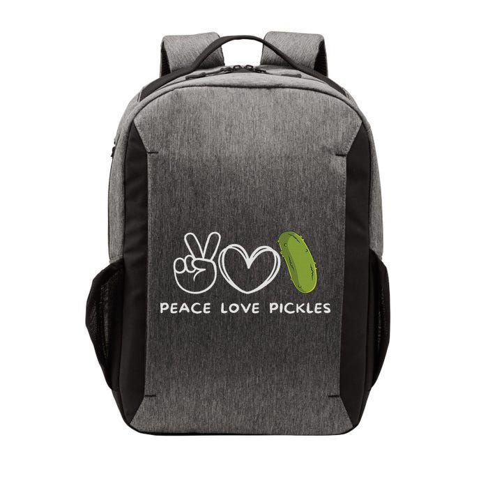 Peace, Love Pickles Retro Pickles Lover Food Lover Vector Backpack