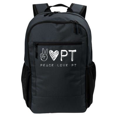 Peace Love PT Shirts Physical Therapist Therapy Gift Daily Commute Backpack