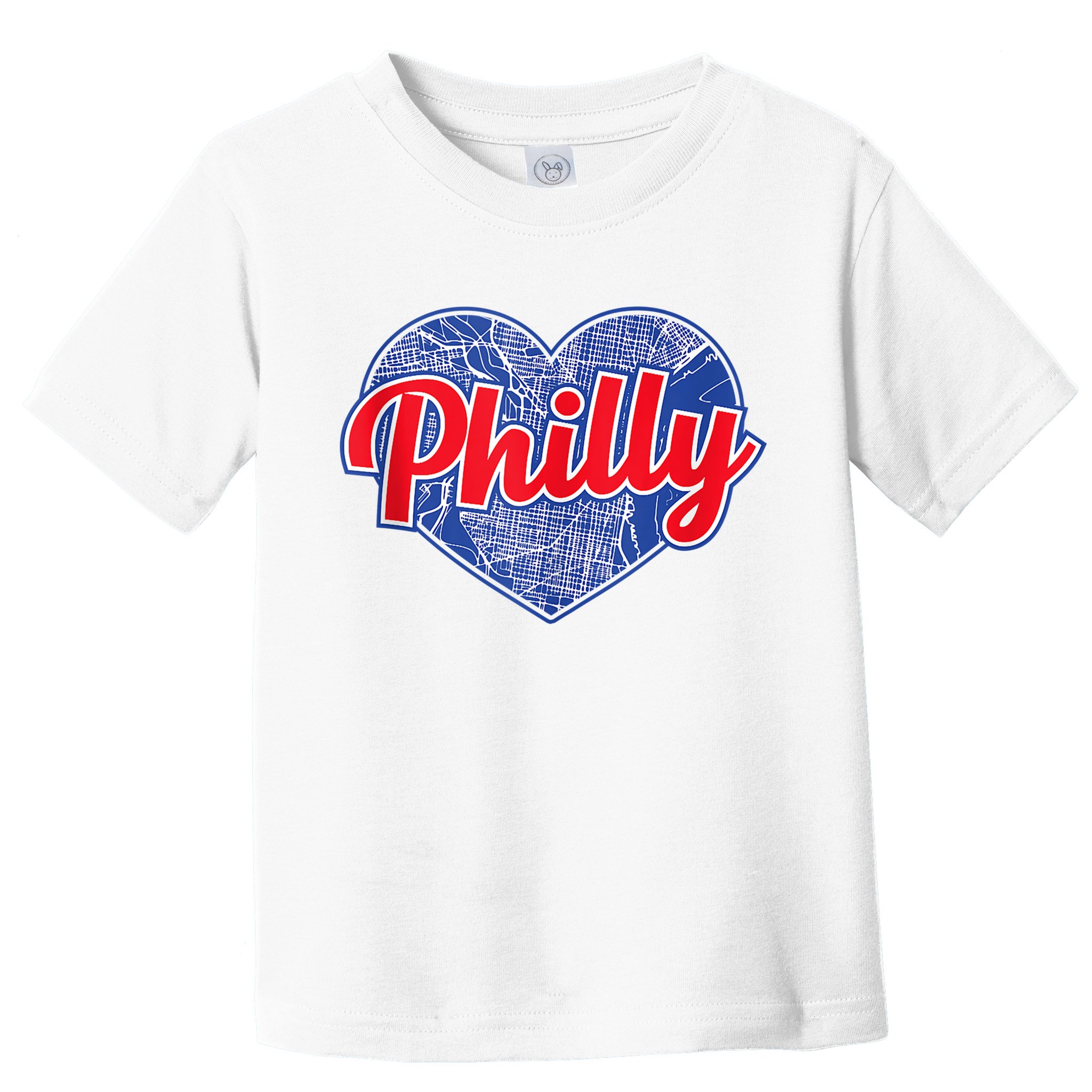 Philadelphia Love Philly Baseball Heart Philadelphia City Map Vintage Phill Toddler T-Shirt