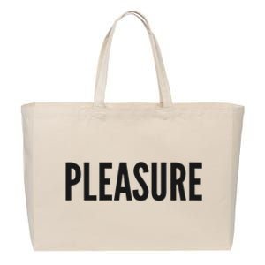 Pleasure Letter Printed White for Wo Cotton Canvas Jumbo Tote