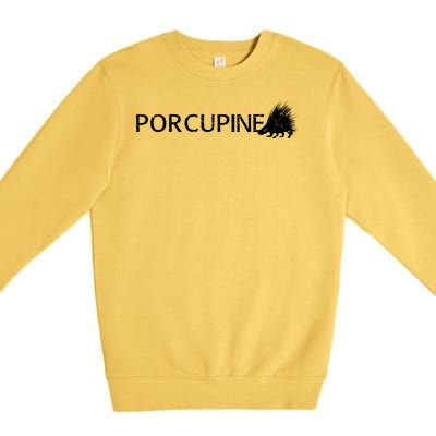 Porcupine Logo Premium Crewneck Sweatshirt