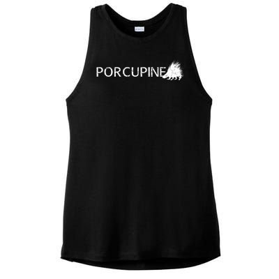 Porcupine Logo Ladies PosiCharge Tri-Blend Wicking Tank