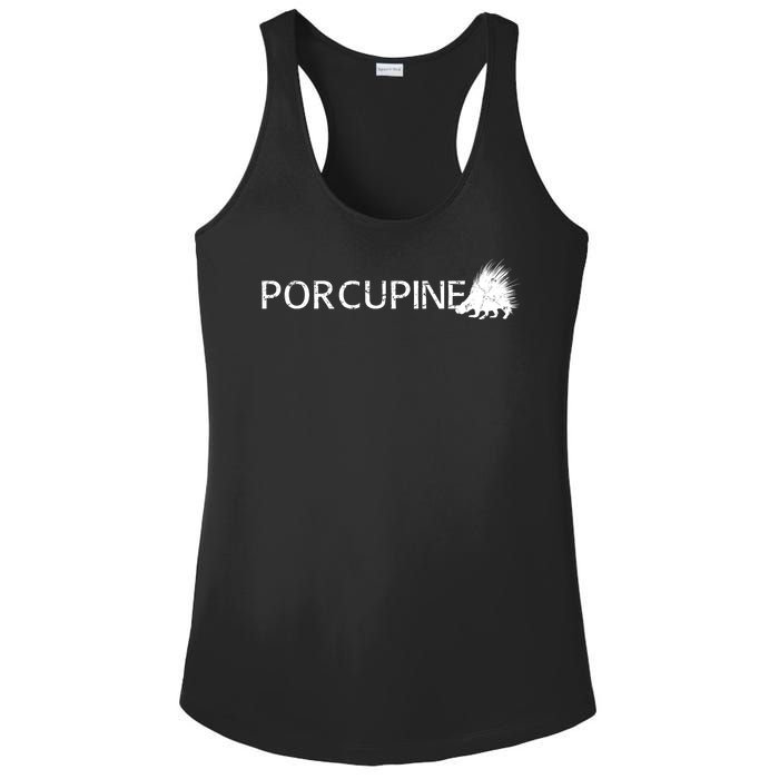 Porcupine Logo Ladies PosiCharge Competitor Racerback Tank