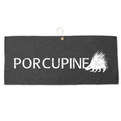 Porcupine Logo Large Microfiber Waffle Golf Towel