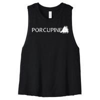 Porcupine Logo Women's Racerback Cropped Tank