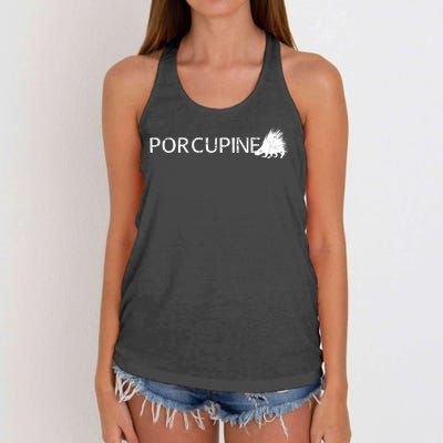 Porcupine Logo Women's Knotted Racerback Tank