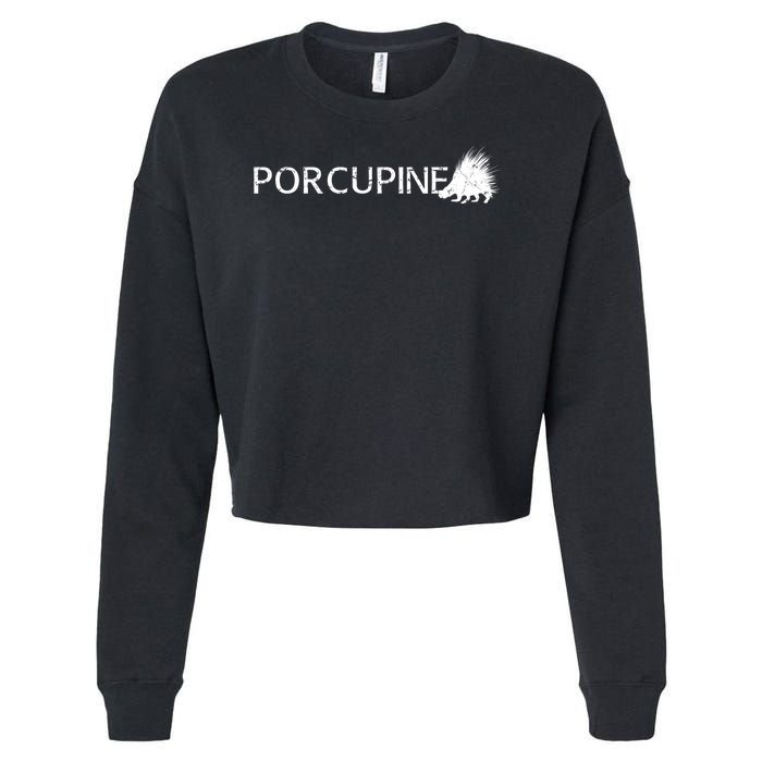 Porcupine Logo Cropped Pullover Crew