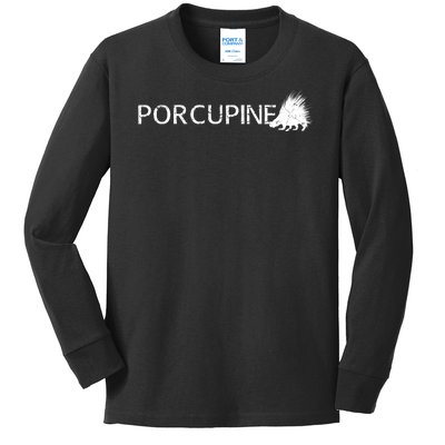 Porcupine Logo Kids Long Sleeve Shirt