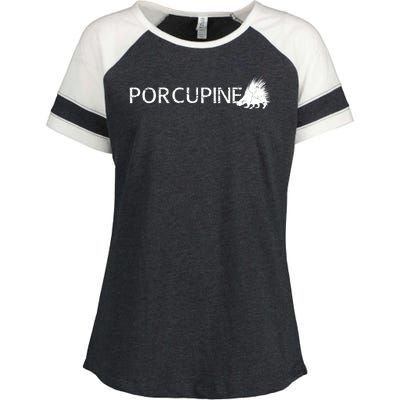 Porcupine Logo Enza Ladies Jersey Colorblock Tee