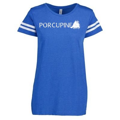 Porcupine Logo Enza Ladies Jersey Football T-Shirt