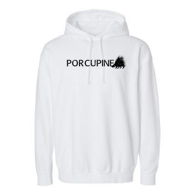 Porcupine Logo Garment-Dyed Fleece Hoodie