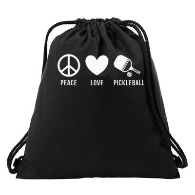 Peace Love Pickleball funny Pickleball Coach and Player Drawstring Bag