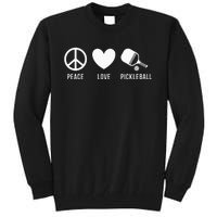 Peace Love Pickleball funny Pickleball Coach and Player Tall Sweatshirt