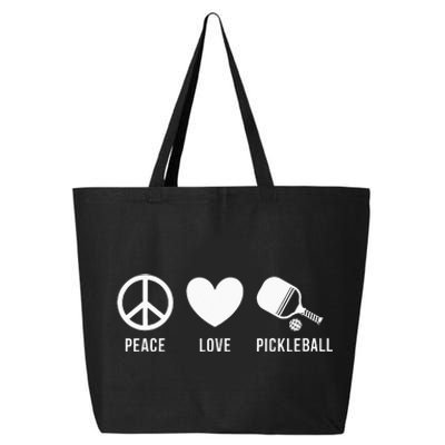 Peace Love Pickleball funny Pickleball Coach and Player 25L Jumbo Tote