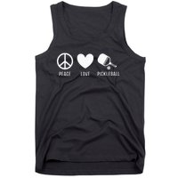 Peace Love Pickleball funny Pickleball Coach and Player Tank Top