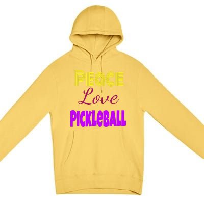 Peace Love Pickleball Premium Pullover Hoodie