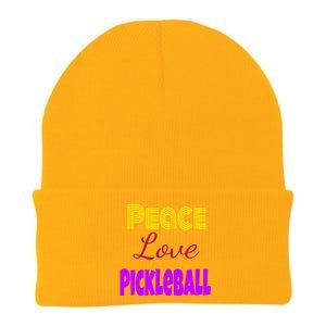 Peace Love Pickleball Knit Cap Winter Beanie