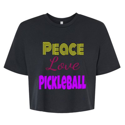 Peace Love Pickleball Bella+Canvas Jersey Crop Tee