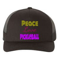 Peace Love Pickleball Yupoong Adult 5-Panel Trucker Hat