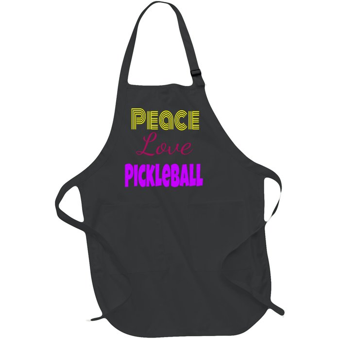 Peace Love Pickleball Full-Length Apron With Pockets