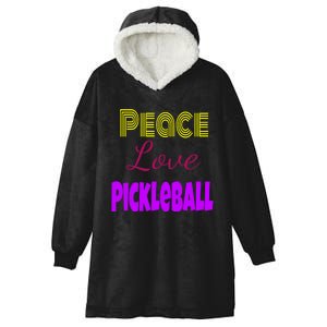 Peace Love Pickleball Hooded Wearable Blanket