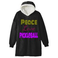 Peace Love Pickleball Hooded Wearable Blanket