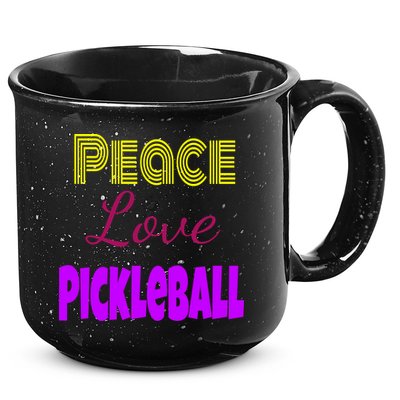 Peace Love Pickleball 15oz Campfire Ceramic Mug