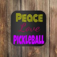 Peace Love Pickleball Coaster