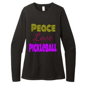 Peace Love Pickleball Womens CVC Long Sleeve Shirt