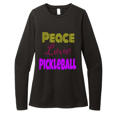 Peace Love Pickleball Womens CVC Long Sleeve Shirt