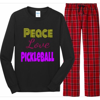 Peace Love Pickleball Long Sleeve Pajama Set