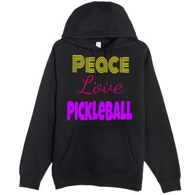 Peace Love Pickleball Premium Pullover Hoodie