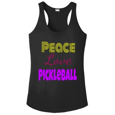 Peace Love Pickleball Ladies PosiCharge Competitor Racerback Tank