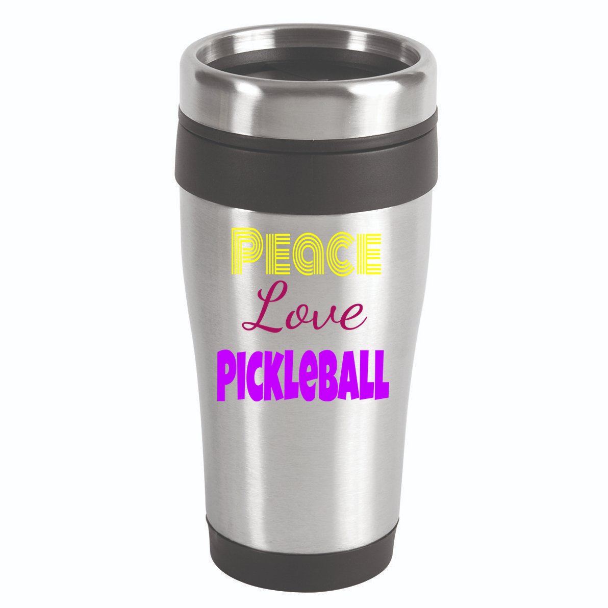 Peace Love Pickleball 16oz Travel Tumbler