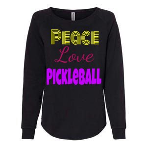 Peace Love Pickleball Womens California Wash Sweatshirt