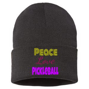 Peace Love Pickleball Sustainable Knit Beanie