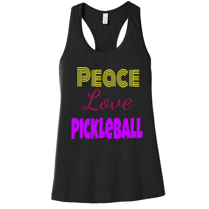 Peace Love Pickleball Women's Racerback Tank