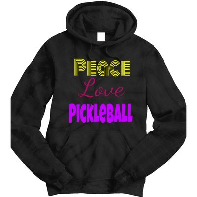 Peace Love Pickleball Tie Dye Hoodie