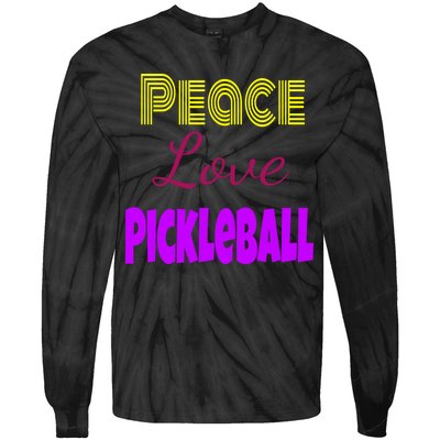 Peace Love Pickleball Tie-Dye Long Sleeve Shirt