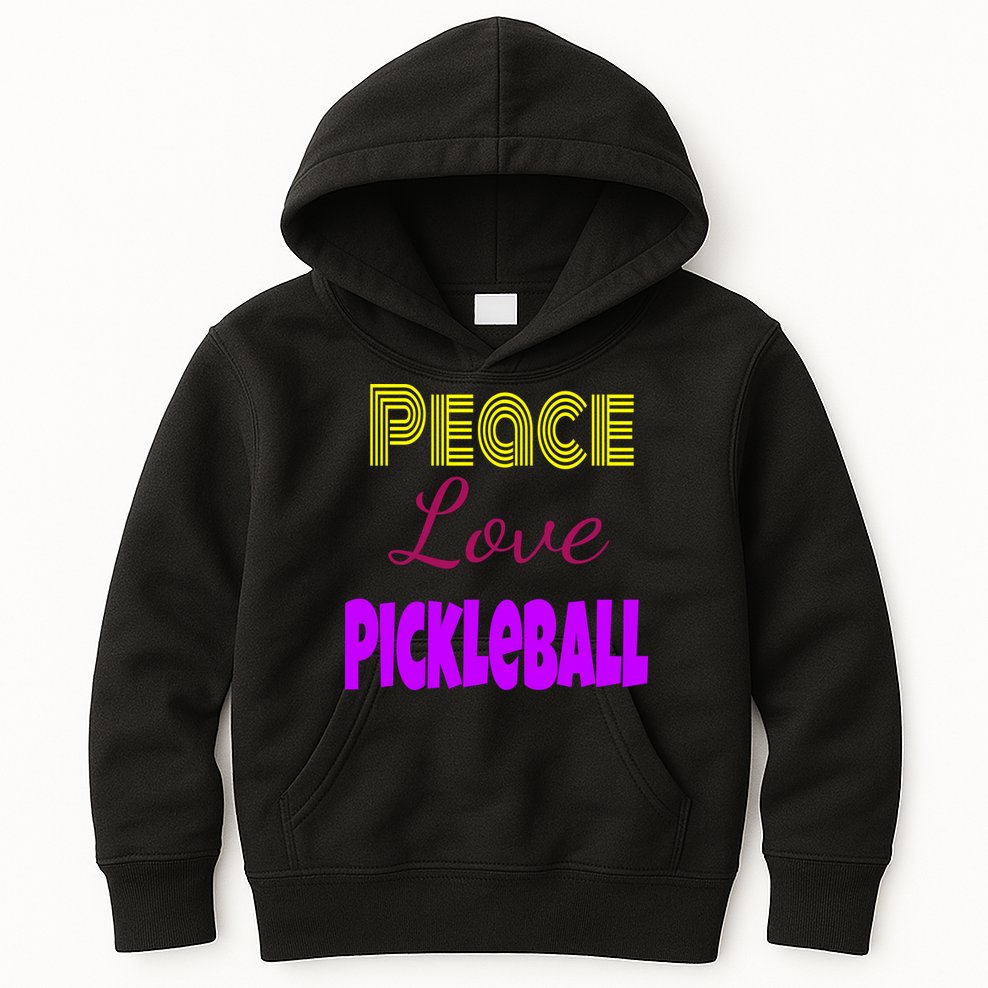 Peace Love Pickleball Kids Hoodie