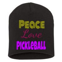 Peace Love Pickleball Short Acrylic Beanie