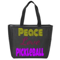 Peace Love Pickleball Zip Tote Bag