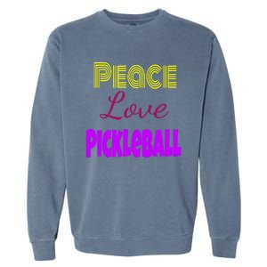 Peace Love Pickleball Garment-Dyed Sweatshirt