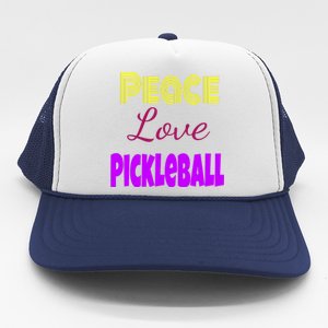 Peace Love Pickleball Trucker Hat