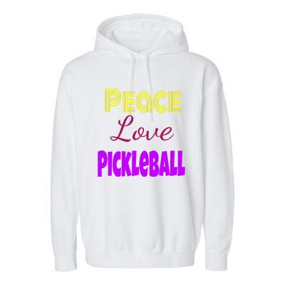 Peace Love Pickleball Garment-Dyed Fleece Hoodie