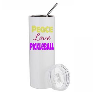 Peace Love Pickleball Stainless Steel Tumbler