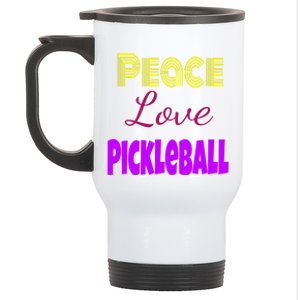 Peace Love Pickleball Stainless Steel Travel Mug