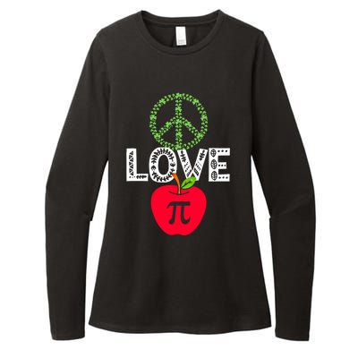 Peace Love Pi Day Outfit Shamrock Lucky Teachers And Students Funny Gift Womens CVC Long Sleeve Shirt